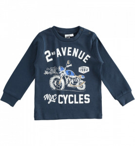 Bluza cu maneca lunga de baieti cu motocicleta IDO