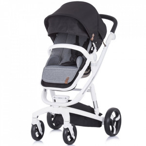 Carucior Chipolino Electra 3 in 1 negru cu cadru alb