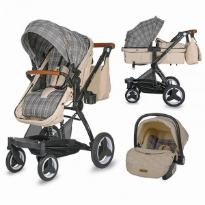Cărucior transformabil 3 în1 Coccolle Ambra Safari Beige