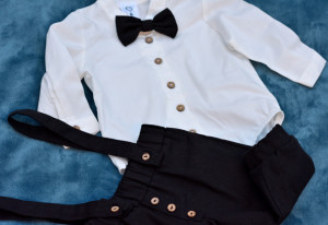 Costum in 4 piese din in negru