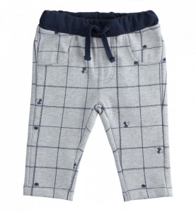 Pantalon lung din bumbac pentru bebeluș băiat nou născut, IDO