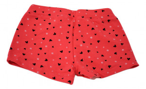Pantalon scurt, bumbac, inprimeu inimioare