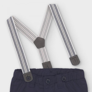 Pantaloni bleumarin lungi cu bretele detasabile Mayoral