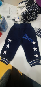 Pantaloni de trening de baieti din bumbac cu stelute