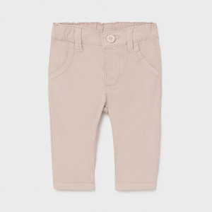 Pantaloni din tercot bej de bebe baiat Mayoral