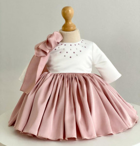 Rochie cu matasica roz prafuit