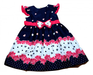 Rochie fata multicolora, bumbac