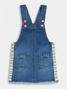 Salopetă de fetiță cu fustă Blue Jeans, Guess