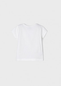 Tricou ECOFRIENDS ivoire mânecă scurta, fată, Mayoral