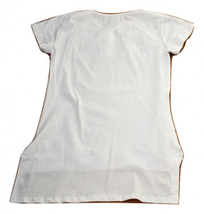 Tricou fete alb cu strasuri
