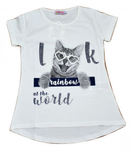 Tricou fete asimetric