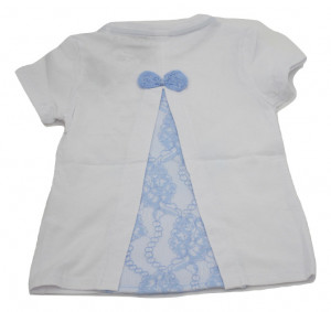 Tricou Guess cu botosi pe piept si dantela pe spate in clin