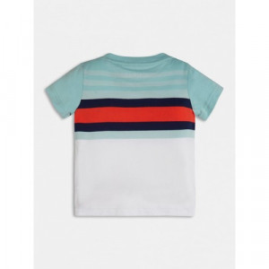 Tricou Guess de baieti cu verde si portocaliu