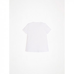 Tricou GUESS de fete cu logo pe piept intr- o inimioara , culoare alb