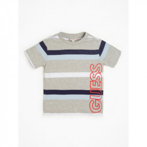 Tricou Guess, dungi cu text brodat