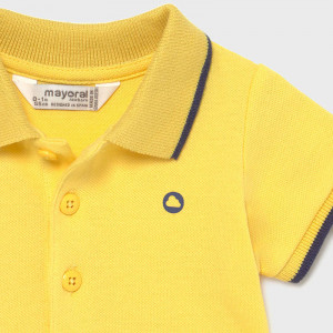 Tricou polo nou nascut baiat galben Mayoral