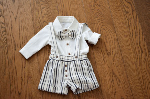 Costum cu pantalon din tercot sare si piper si albastru regal 5 piese