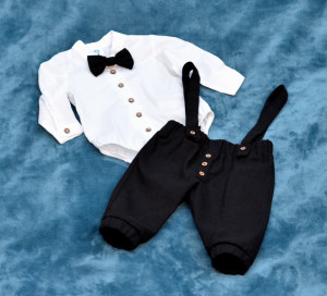 Costum in 4 piese din in negru