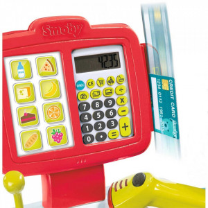 Jucarie Smoby Casa de marcat Mini Shop rosu cu accesorii