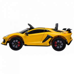 Masinuta electrica Chipolino Lamborghini Aventador SVJ yellow cu roti EVA