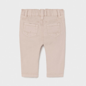 Pantaloni din tercot bej de bebe baiat Mayoral