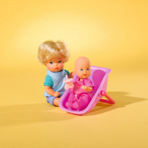 Papusa Simba Steffi Love 29 cm Baby World cu 2 copii, 1 bebelus si accesorii