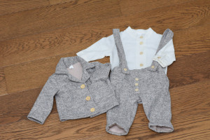 Pulovar gen sacou din material tricotat sare cu piper 100% bumbac