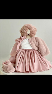 Rochie cu matasica roz prafuit