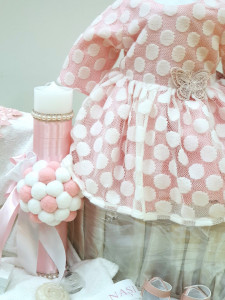 Rochie de botez Annabell cu trusou asortat