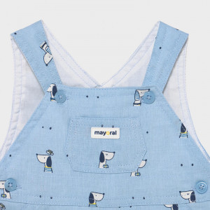 Salopeta cu tricou pentru nou nascut baiat bleo Mayoral