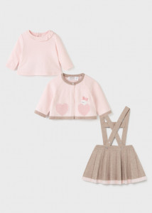 Set cu fustă tricot ECOFRIENDS pentru nou-născut fată, Mayoral