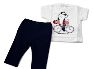 Tricou din bumbac pentru băiat nou născut, Sarabanda