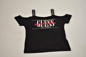 Tricou Guess negru cu bretele
