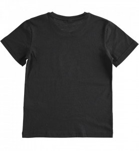 Tricou negru cu maneca scurta din bumbac IDO