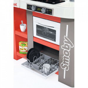 Bucatarie Smoby Tefal Studio XXL Bubble gri cu rosu
