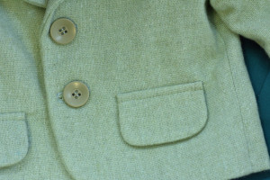 Costum de botez cu sacou verde in 5 piese de baiat