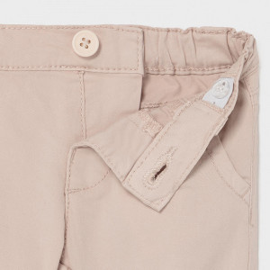 Pantaloni din tercot bej de bebe baiat Mayoral