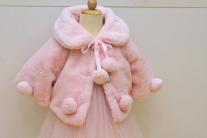 Rochie de botez Anelize cu tiul si brocart