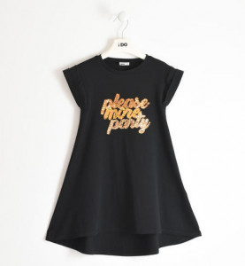 Rochie din bumbac cu paiete pe fata Ido