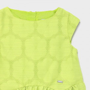 Rochie galbena si verde pentru fetite din panzica Mayoral
