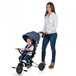Tricicleta ultrapliabila Qplay Nova Air albastru inchis