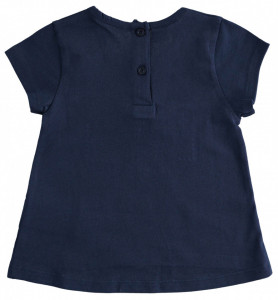 Tricou de fete bleumarin cu floricica Ido