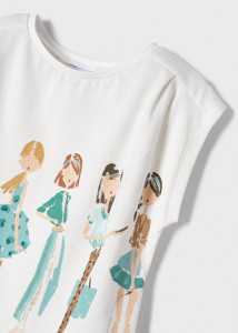 Tricou ECOFRIENDS roz mânecuta scurta, fată, Mayoral