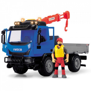 Camion Dickie Toys Playlife Iveco Recycling Container Set cu figurina si accesorii