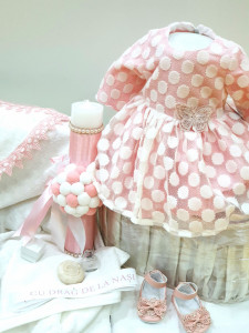 Rochie de botez Annabell cu trusou asortat