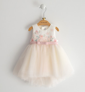 Rochie eleganta botez , Ido , cu trena din tiul