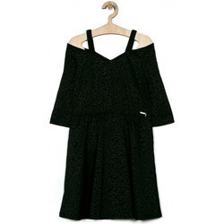 Rochie neagra cu paete animal print pentru adolescente Guess