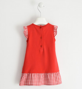 Rochie rosie cu carouri, ido