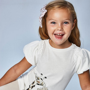 Set de tricou cu colant din bumbac Mayoral