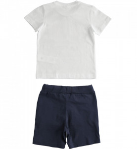 Set diverse culori cu tricou si pantalon scurt din bumbac IDO
